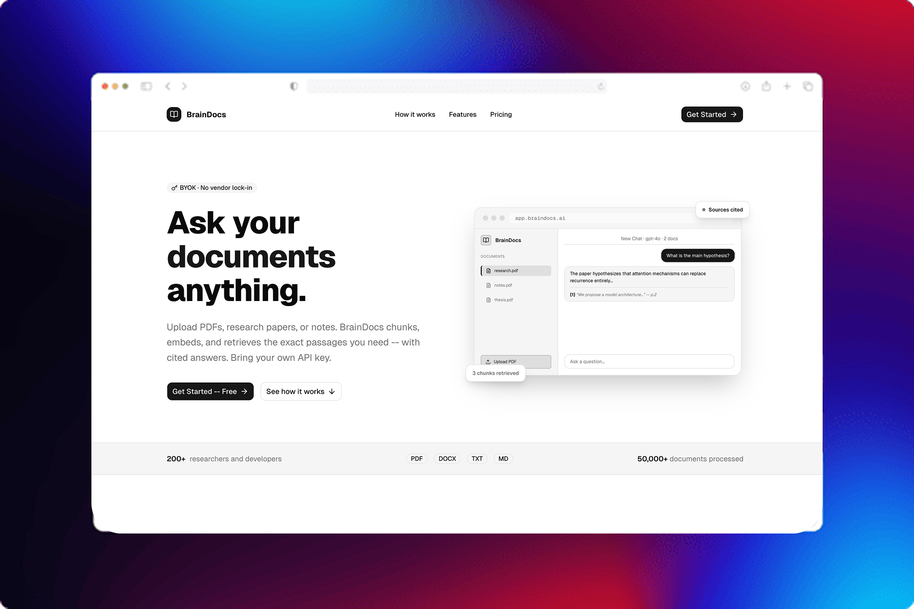 Braindocs — AI note retrieval